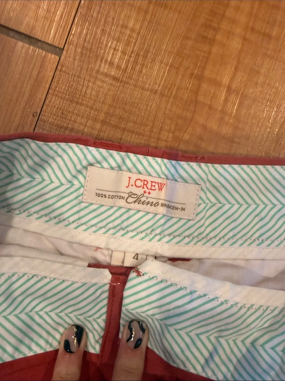 J. Crew Red High-Rise Cotton Blend Shorts